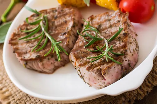 Low Carb High Protein Dinners. Delicious Steaks on a Plate