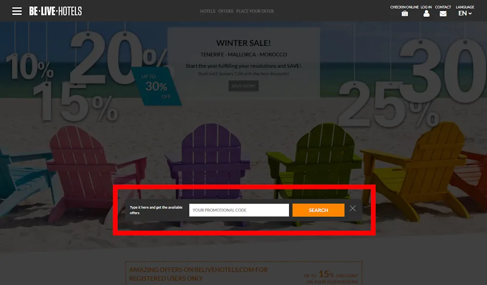 Verified instructions on how to enter our Be Live Hotels coupon code at checkout at belivehotels.com